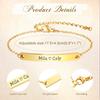 Personalized Engrave ID Name Bracelet Stainless Steel Wrist Chain Customized Jewelry for Women Girlfriend Family Gift