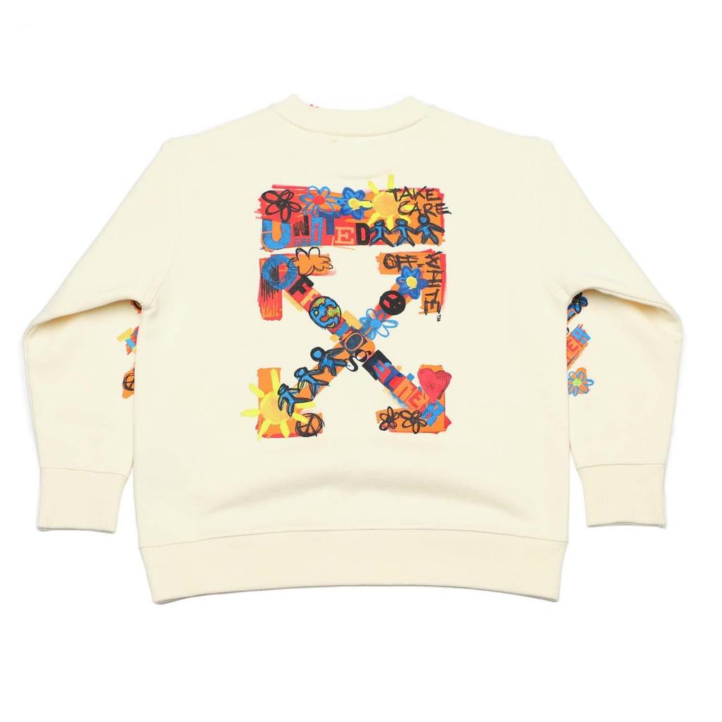 Off White Childrens/Kids Crew Neck Sweatshirt
