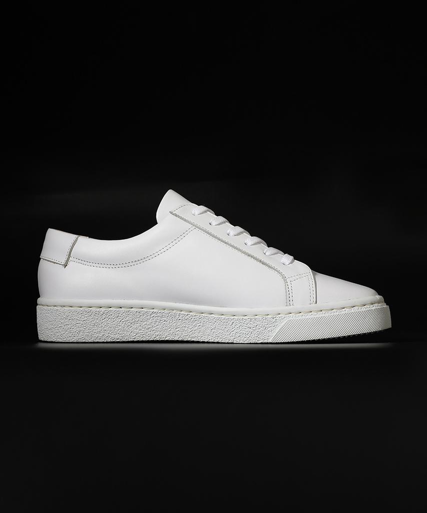 Firenze Atelier Simple Line Genuine Cowhide Basic Sneakers 1180 [White Fg]