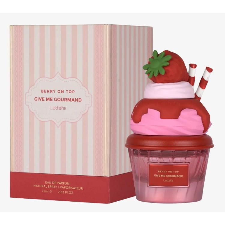 Lattafa Give Me Gourmand Mallow Madness EDP 75ml – Sladká bobulovo-marshmallow vůně, Dlouhotrvající gourmand unisex parfém