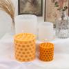 3D Relief Bee Cylindrical Candle Silicone Mold Diy Honeycomb Column Aromatherapy Candle Plaster Making Tool Handmade Gift Decor