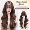 Women's Long Curly Wig with Large Waves: Seamless, High Crown, Fluffy, Natural-Looking, Volume-Enhancing Wig Cap
