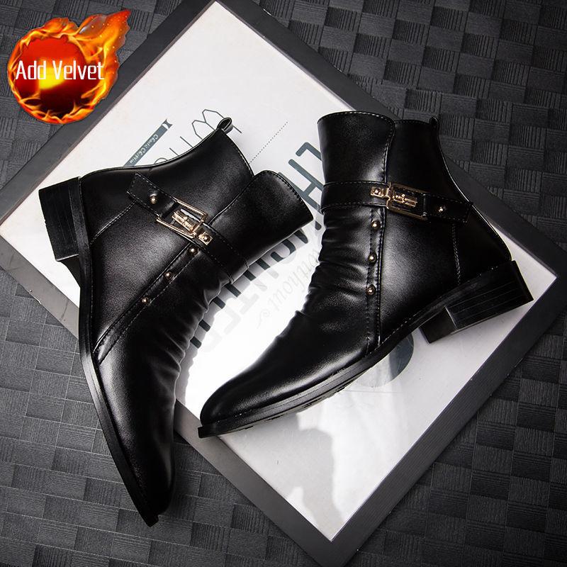 Buty męskie Wiosna Jesień Moda Szpiczasty Nosek Buty męskie Retro Vintage Wygodne Oryginalne Oferty Y2k Klasyczne Wysoka Jakość Nowe