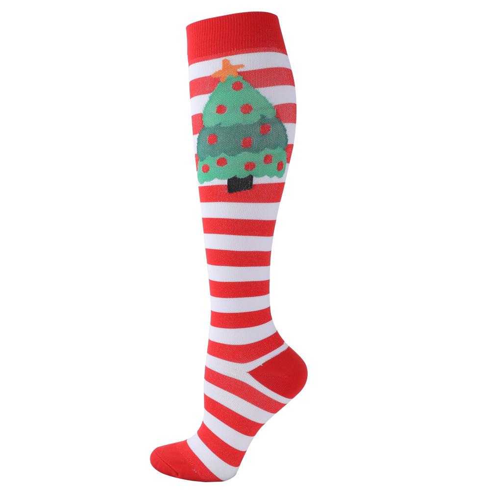 Unisex Knee-High Compression Socks for Christmas & Halloween