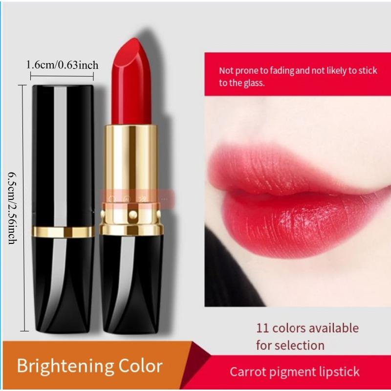 1PC Carotene Lipstick Moisturizing, Not Easy To Fade and Dip Into the Cup, Warm Color Lipstick Makeup Lipstick