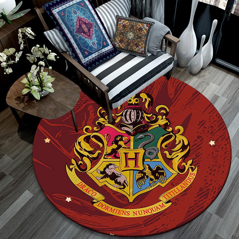 Harry Potter2 Round Area Rug,Carpet Rug for Living Room Bedroom Sofa Playroom Decor,Non-slip Floor Mat