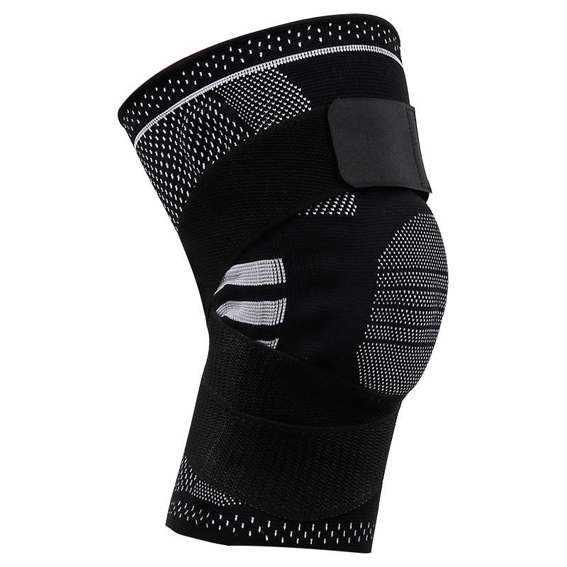 Silicone Shock Absorption Knee Pads with Strap Support for Outdoor Sports