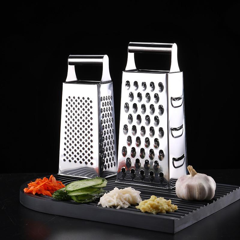 Kitchen Steel Stainless 4 Sided Box Food Grater Vegetable Cheese Shredder Slicer