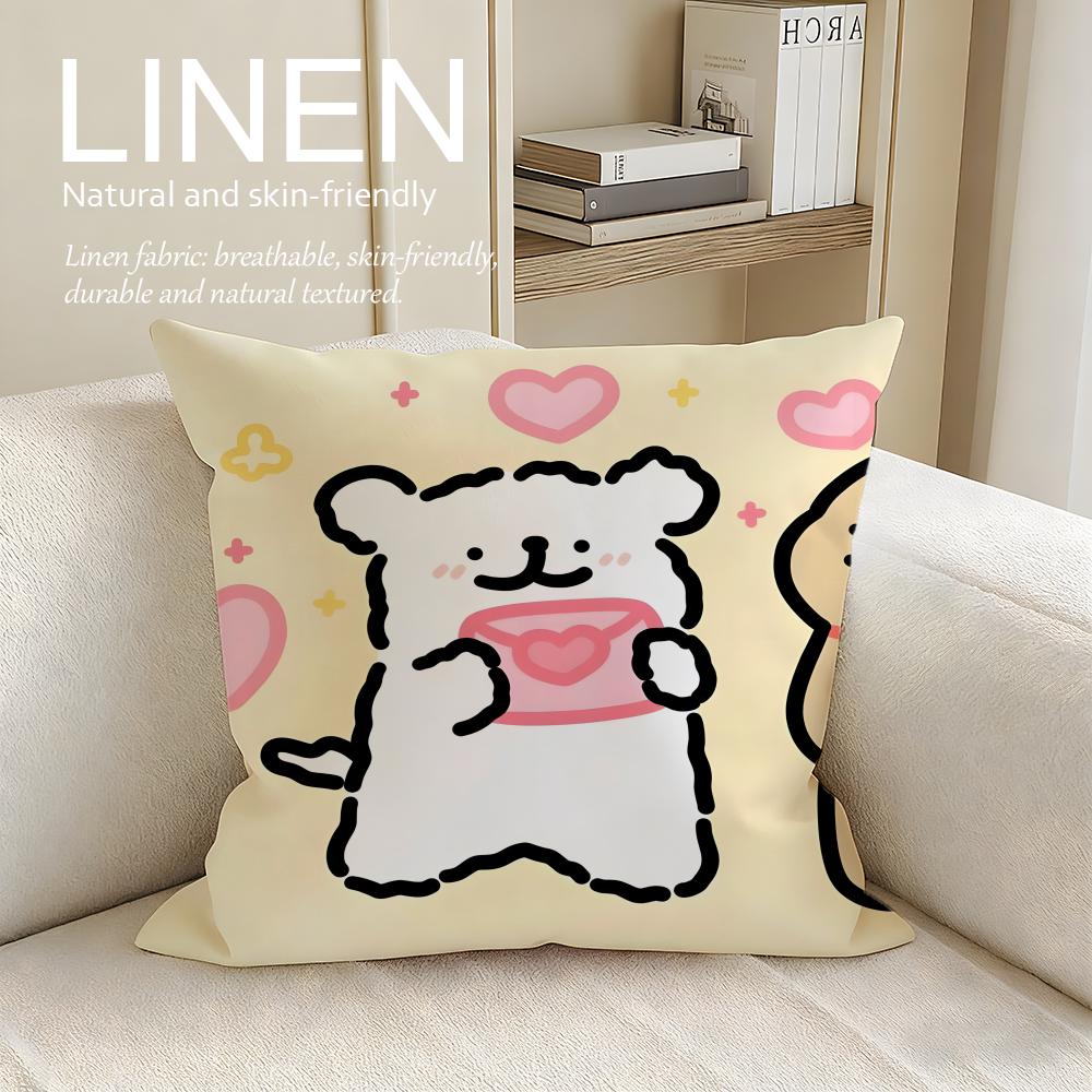 Animal Maltese Cushion Cover Pillowcase Set Pcs x x Breathable Washable Sofa Cushion Cover