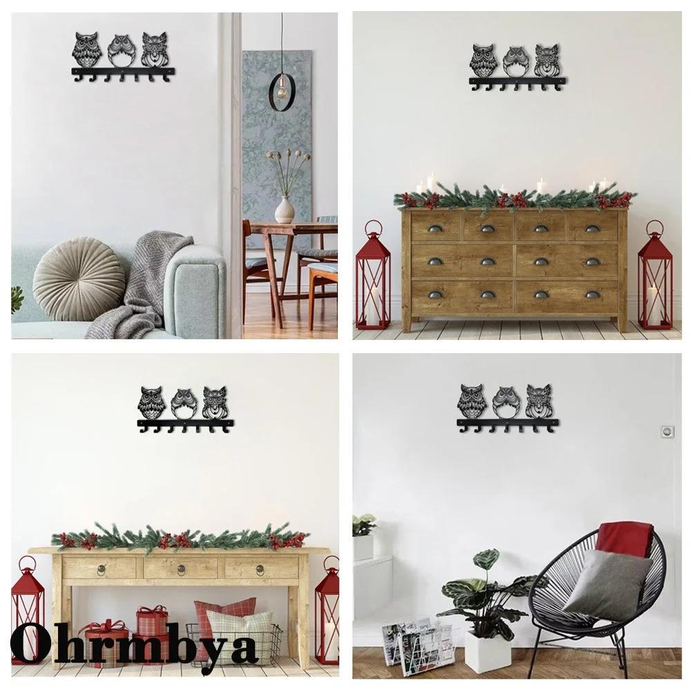 1шт. Металлическая настенная вешалка для одежды в форме совы – декоративный крючок — фото 7