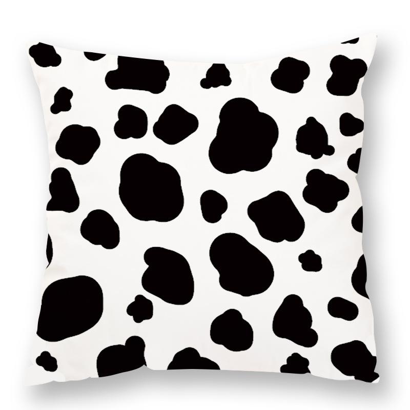 Fashionable Animal Spots Elements Cow Print Leopard Print Pillow Zebra Print Pillow Case Plush Sofa Car Waist