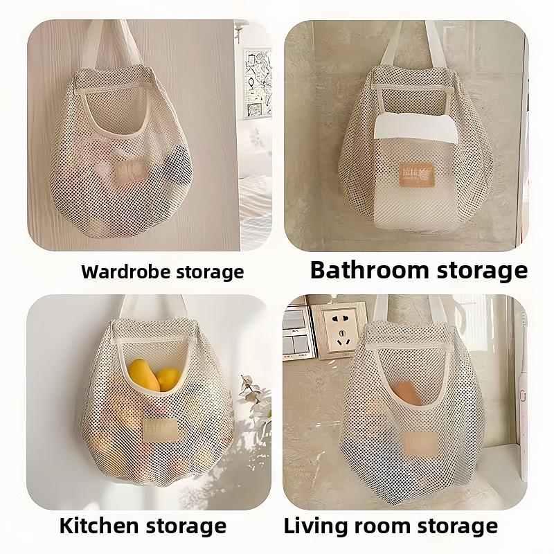 1pc Dirty Clothes Storage Basket, Foldable Bathroom Clothes Hanging Bag, Household Wall Mounted Basket, Frame Bucket