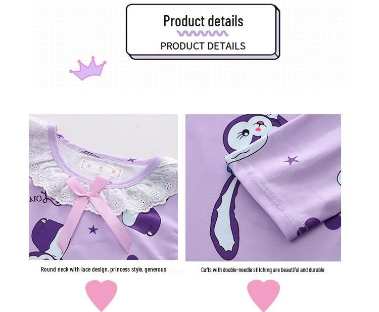 Girls' My Melody Princess Pajama Set - Long Sleeve, Cartoon Design for Spring and Autumn