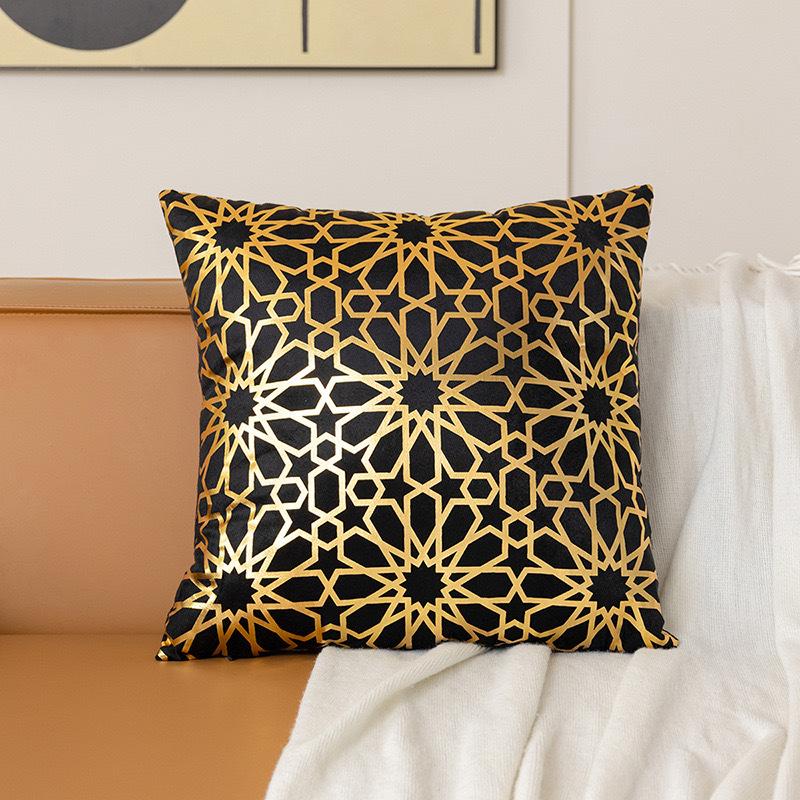 

Золотой Геометрический Золотой Горячий Наволочка Черно-Белый Золотой Домашняя Подушка Чехол для Подушки