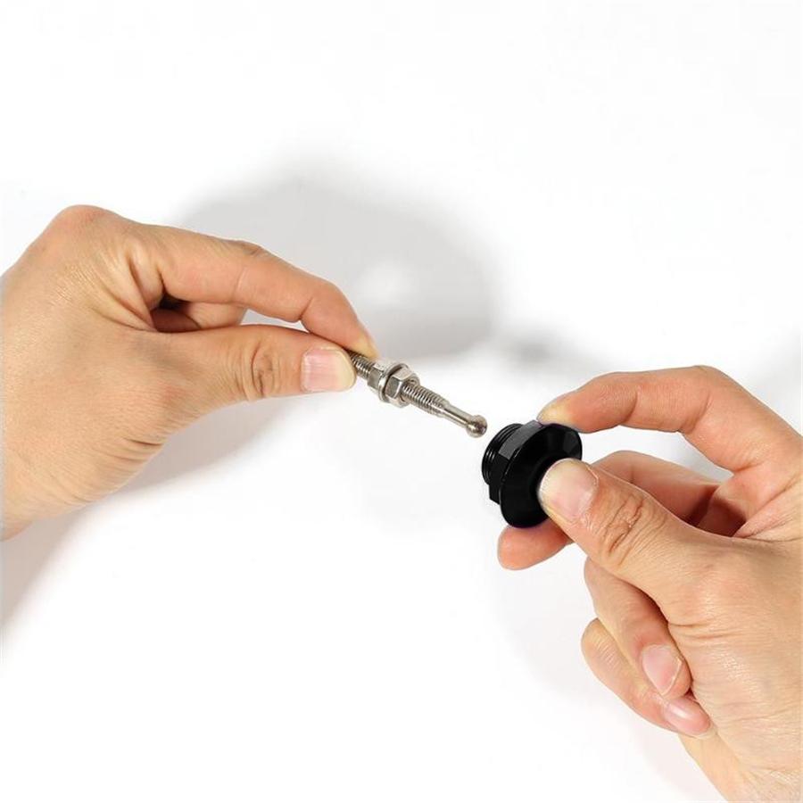 4x Black Quik Release Latch Fastener Car Hood Push Button Bumper Clips Pins Lock