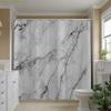 1pc Marble Pattern Shower Curtain, Home Decor Printed Curtain, No-Drill Bathroom Divider