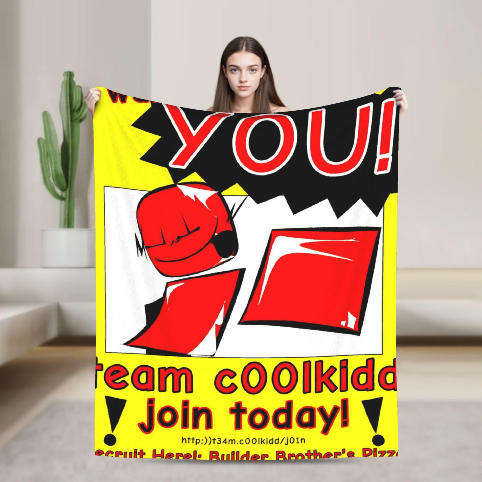 Team C00lkidd Join Today Blanket Picnic Flannel Throw Blanket For Living Room Super Warm Design Quality Bedspread Gift 75X95CM