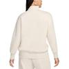 Nike Sportswear Phoenix Fleece Logo FW24 Outdoor Casual Sports Pullover Long Sleeve Jacket Women Jackets Off-White FV7680-104