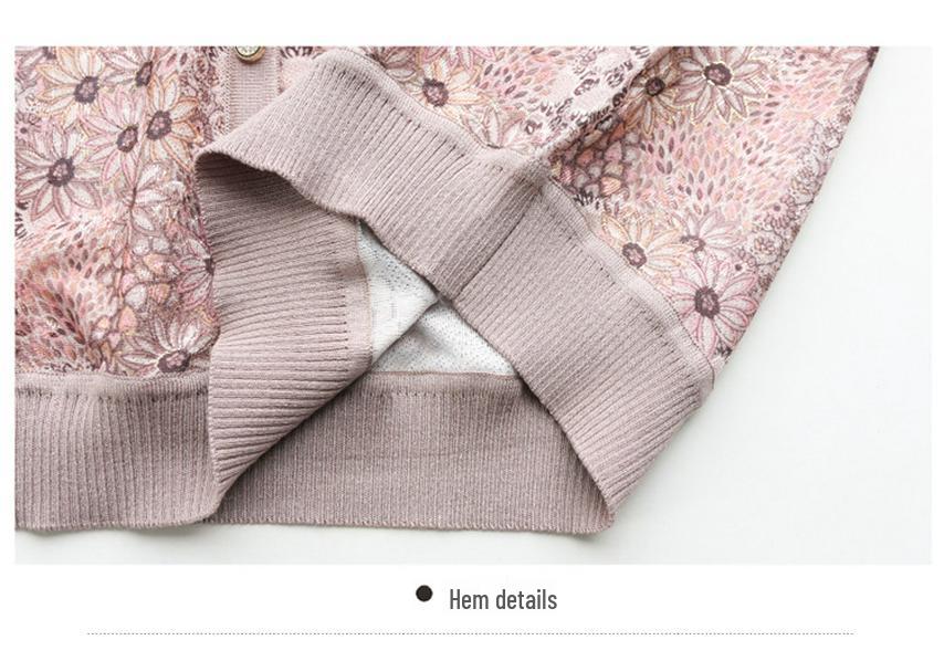 Women's Summer Knitwear: Seven-Sleeve Mulberry Silk T-Shirt for Middle-Aged and Elderly - Perfect for Mom's Spring and Summer Wardrobe