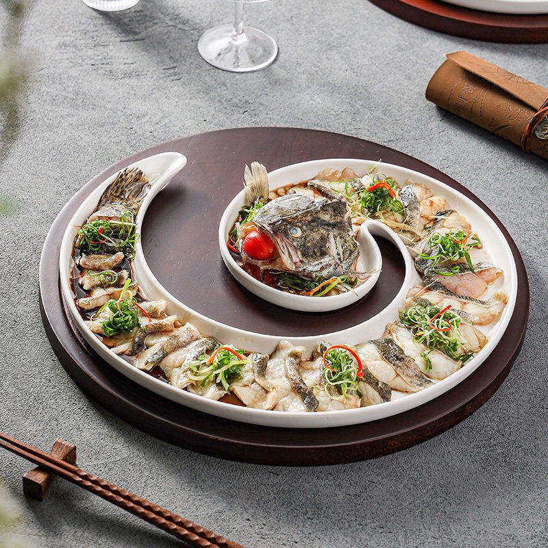 

Chinese Style Ceramic Fish Serving Plate