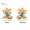 Seasonal Shelf Decorations Cartoon Christmas Coffee Cup House Ornaments, 2D Acrylic Tree Tabletop Cute Holiday Home Accents Decor, Mini Decor for Desk