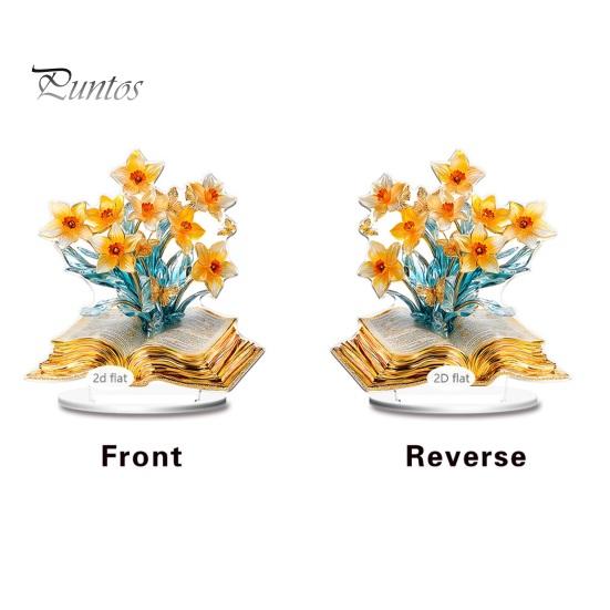 Seasonal Shelf Decorations Cartoon Christmas Coffee Cup House Ornaments, 2D Acrylic Tree Tabletop Cute Holiday Home Accents Decor, Mini Decor for Desk