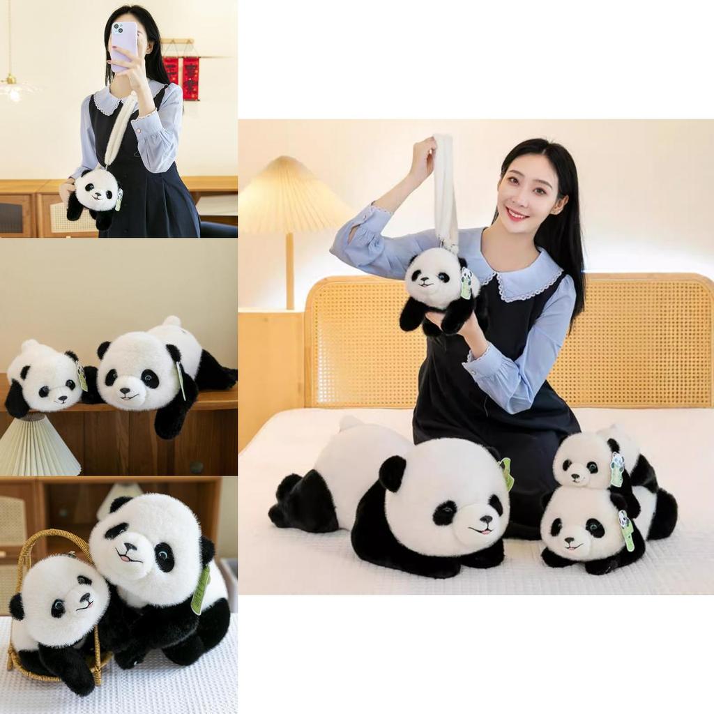 Adorable Soft Plush Panda Doll Cuddly Bear For Girls Perfect As Sleep Pillow Gift