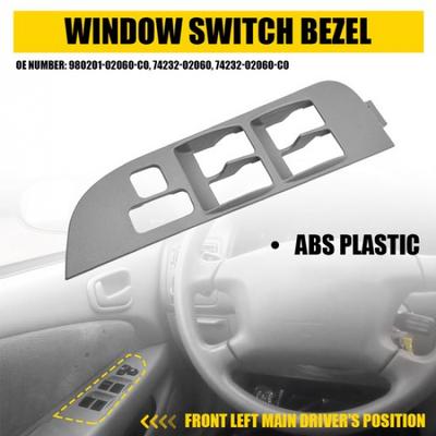 Fit 98-02 Toyota Corolla Gray Front Left Master Power Window Switch Panel Cover