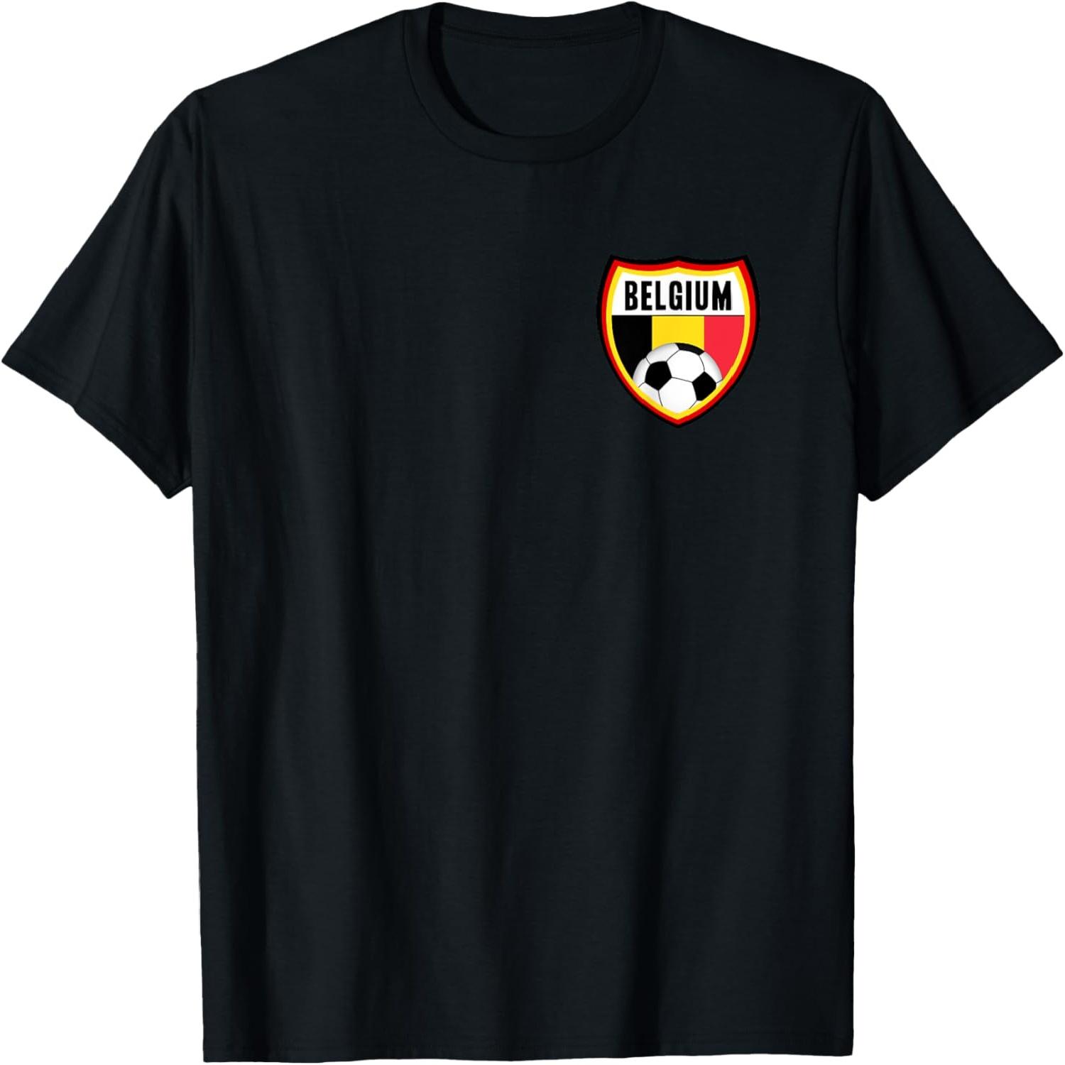 Belgium Soccer Jersey Pocket Belgian Flag T-Shirt S разноцветный