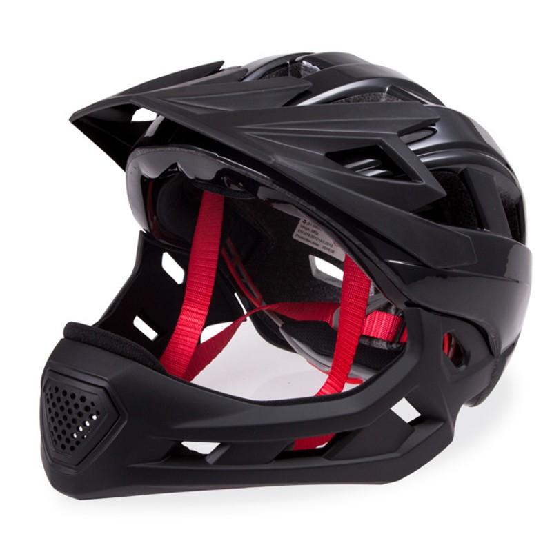 Kids Full Face Helmet Balance Bike Scooter Cycling With Detachable Chin Guard Safety Gear Boys Girls Ages 3-8