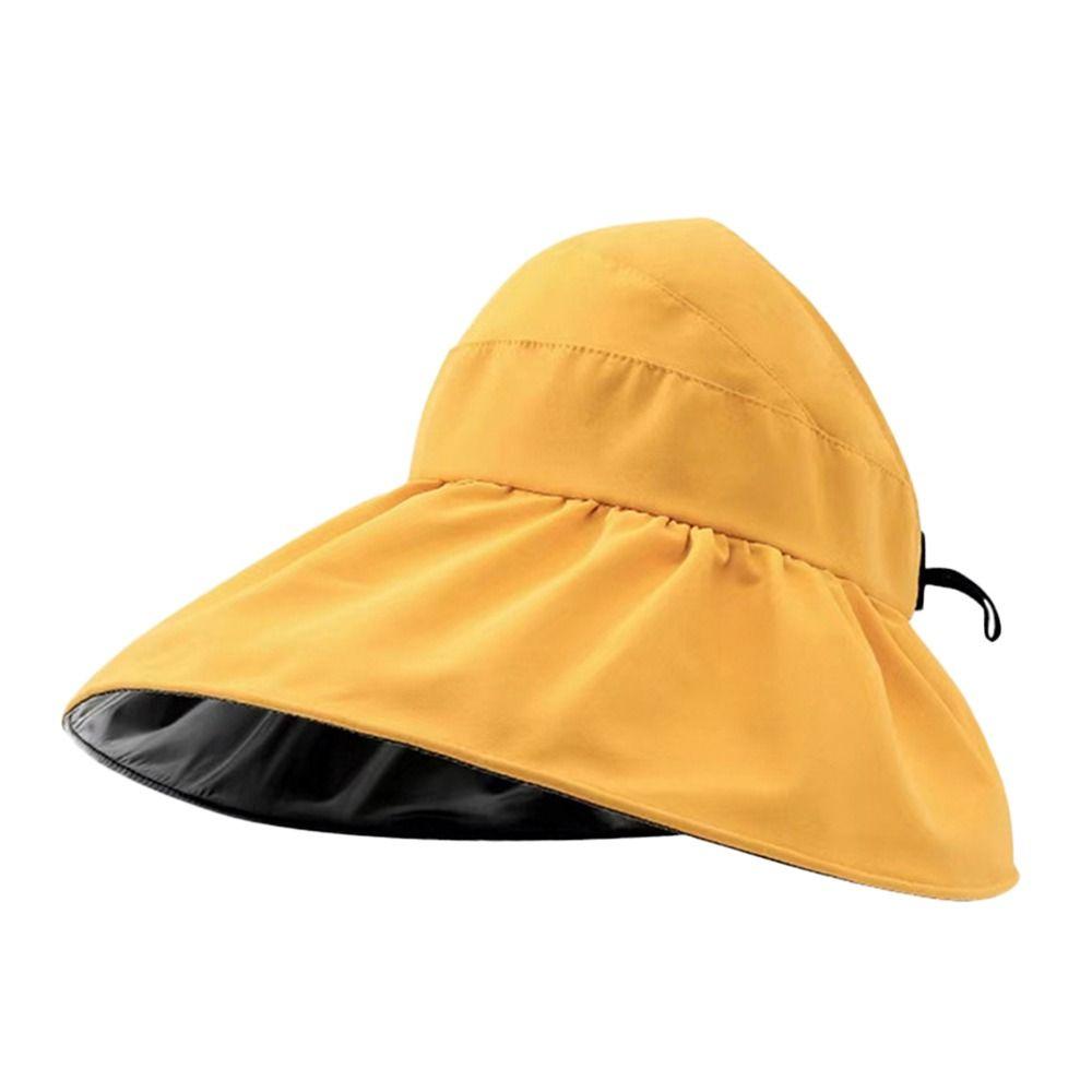 Outdoor Empty Top Panama Hat UV Protection Wide Brim Sunshade Hat Bucket Hat Beach Cap Sun Cap