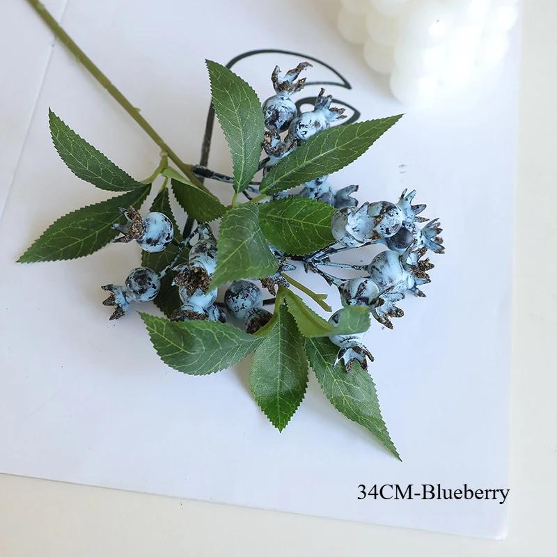 

67см Весенняя искусственная ягодная ветка с листьями для рождественского украшения дома, цветочная композиция, реквизит для фотосъемки, домашний декор