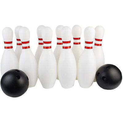 10x Bowling Sæt Spil Med 2 Kugler Pædagogisk Legetøj For Børn