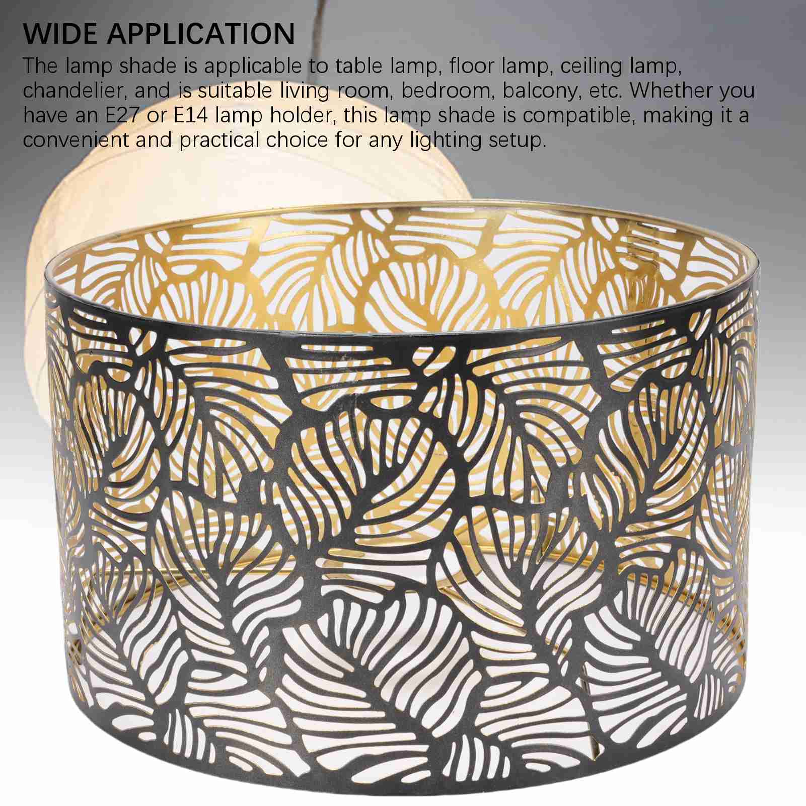 

Hollow Out Lampshade E27 E14 Universal Use Good Heat Dissipation Exquisite Lamp Cover for Table Lamp Iron