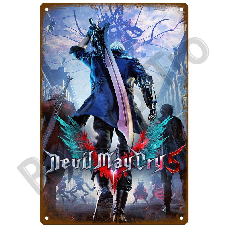 Gamer Retro Tin Sign Poster Vintage Wall Poster Metal Sign Decorative Wall Plate Kitchen Plaque Metal Vintage Decor Accessories