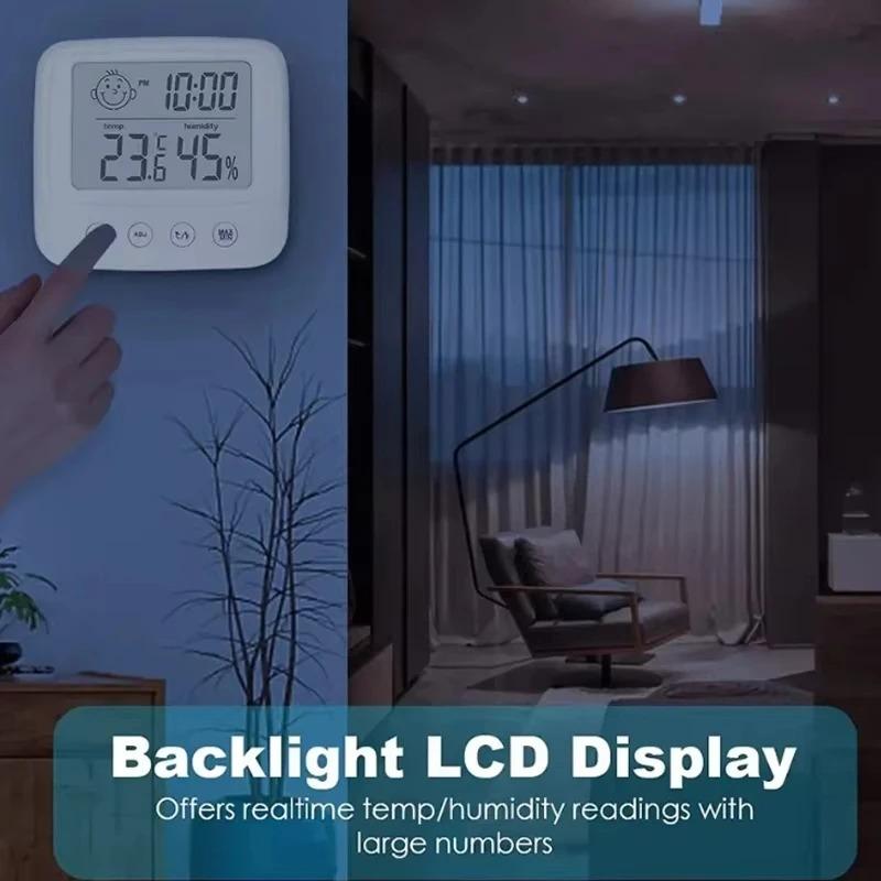 1pc New LCD Digital Temperature Humidity Meter Backlight Home Indoor Electronic Hygrometer Thermometer Weather Station