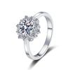 Engagement Platinum Pt950 1CT Moissanite Diamond Sunflower Six Claw Wedding Band WOMEN Birthday Gift Girl Valentine's Day Rings