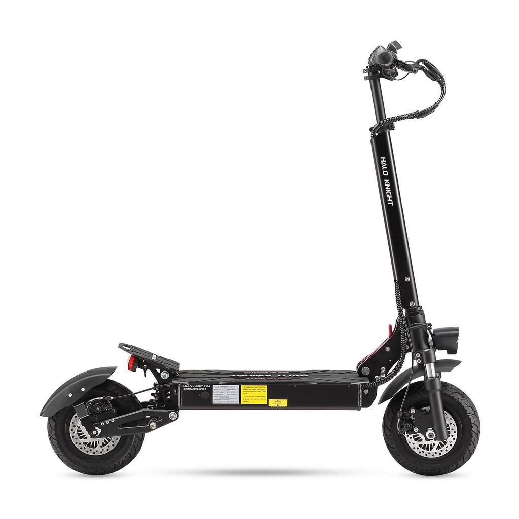 HALO KNIGHT T104 2025 Stil Gelände-Elektroroller 52V21Ah 1200 *2 Doppelmotor 10 Zoll Straßenreifen Erwachsener Outdoor-Fahrt Klappbarer E-Scooter