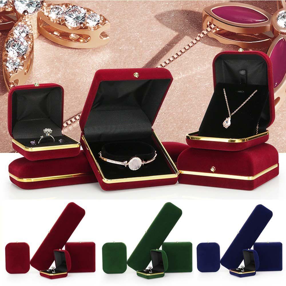 Packaging Double Open Earrings Presentation Storage Boxes Necklace Case Ring Box Jewelry Display