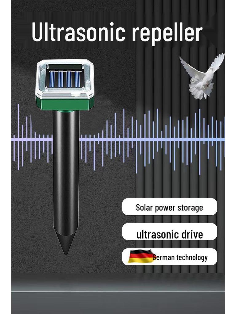 Solar Ultrasonic Mouse & Snake Pest Repeller for Outdoor Yard & Garden