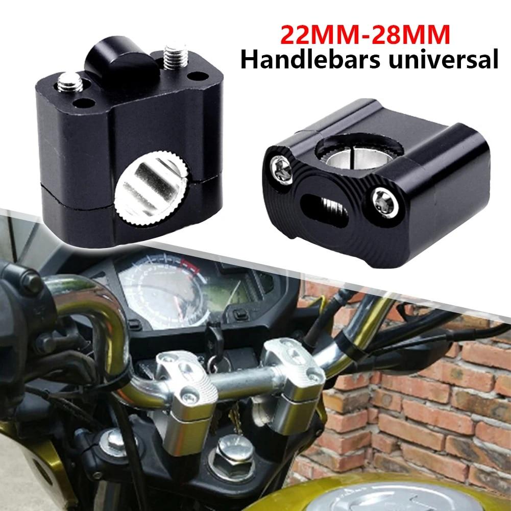 CNC Motorcycle Universal HandleBar Handle Fat Bar Risers Mount Clamp Adaptor 22mm 28mm For Pit Dirt Bike Racing Accessories ATV