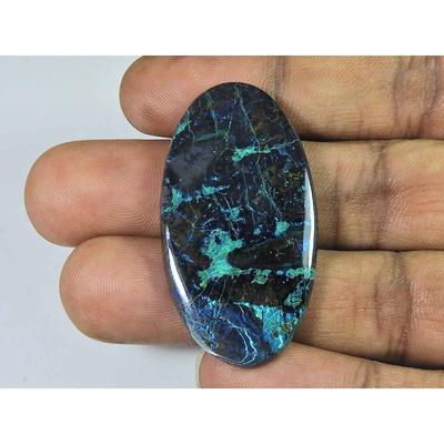 23X45X5MM Natural Shattuckite Oval Cabochon Loose Gemstone for Jewelry 65Cts SK-4489