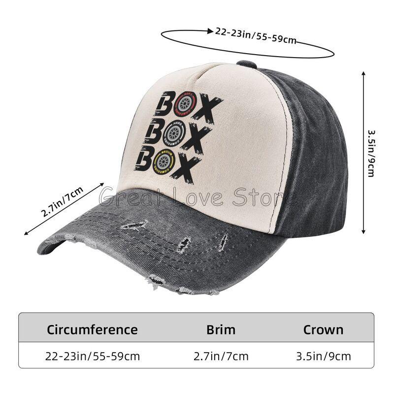 Box Box Box F1 Tyre Compound V2 Baseball Cap Formula 1 Snapback Caps Vintage Washed Cotton Cap Summer Retro Sun Visor Cap