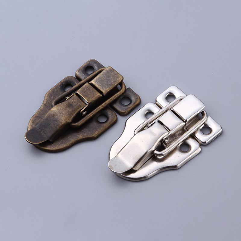 4Pcs Vintage Jewelry Wood Box Hasps Drawer Latches Decorative Suitcases Hasp Latch Buckle Clasp Furniture Hardware