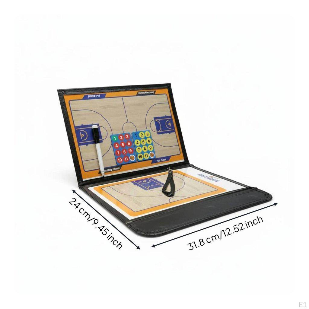 Soccer Strategy Board DoubleSided Design Foldable Football PU Leather Cover Folding Clipboard