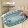 Kitchen Refrigerator Storage Box Microwave-safe Plastic Lunch Box for Fruits with Lid and Sealing Function