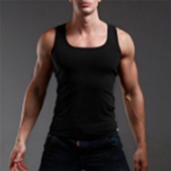 

Men s Square Neck Vest Casual Sleeveless Muscle Tops Casual Bodysuit Sweatshirt XL чорний