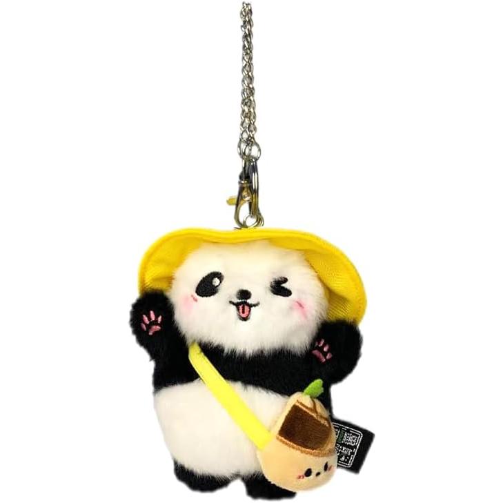 [Yocipa] Cute Panda Plush Bag Charm Cute Bag Accessories Panda Goods Charm Animal Keychain Decorative Gift