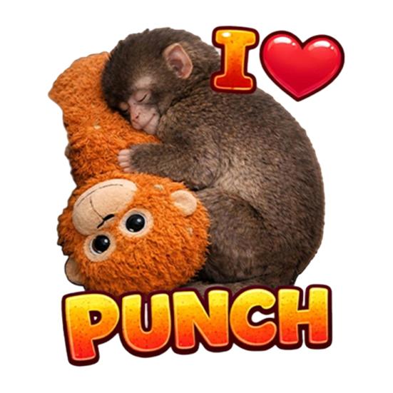 

Protect Punch The Monkey Decals Car Laptop Sticker Cute Monkey Holding Plush Toy Vinyl Stickers Easy to Apply/Remove Fun Nursery Decor 1pc