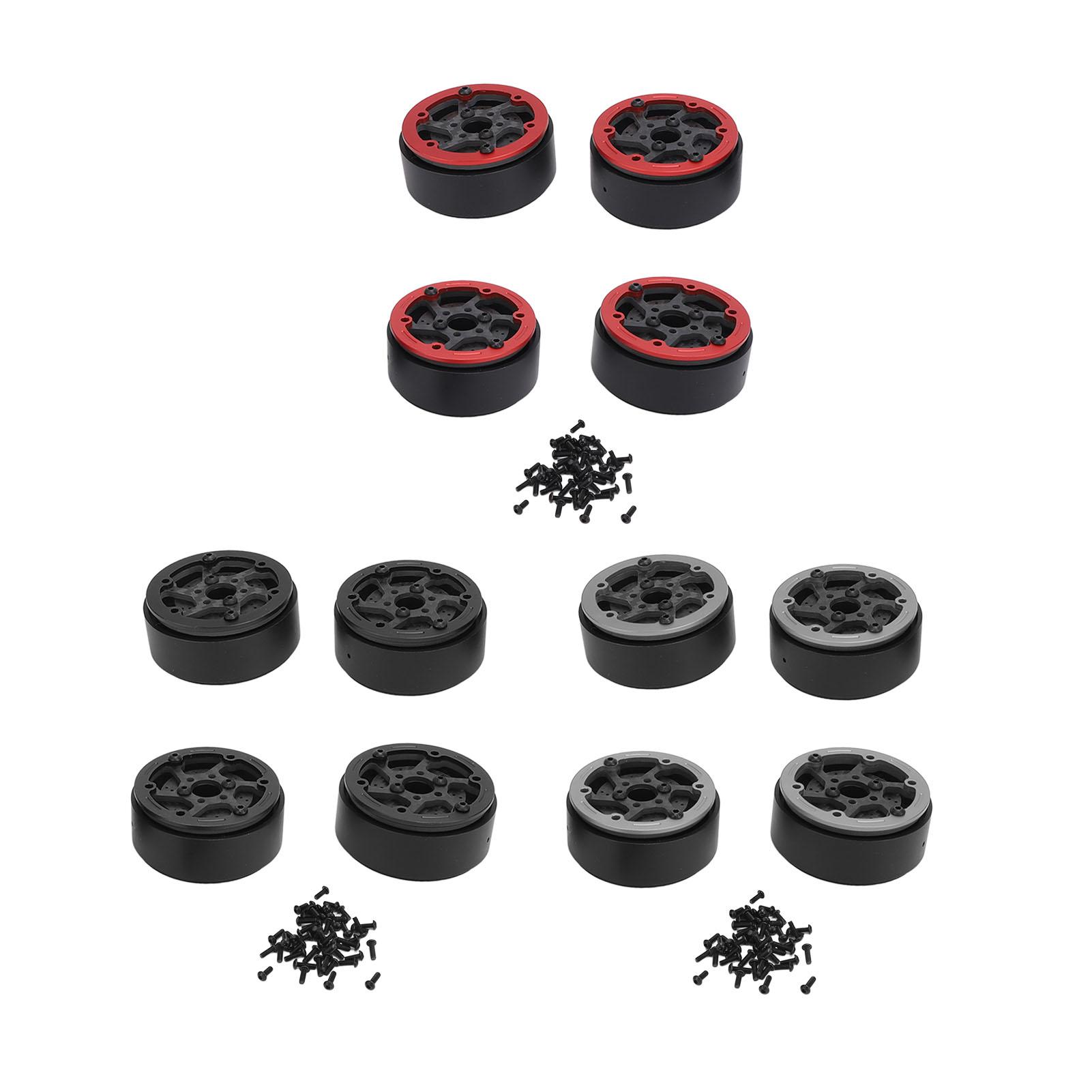 

1,9-дюймовий 4-дюймовий вуглецевий втулка колеса з гальмівним диском для 1/10 RC автомобіля для SCX10 RR10 водонепроникне колесо Gray